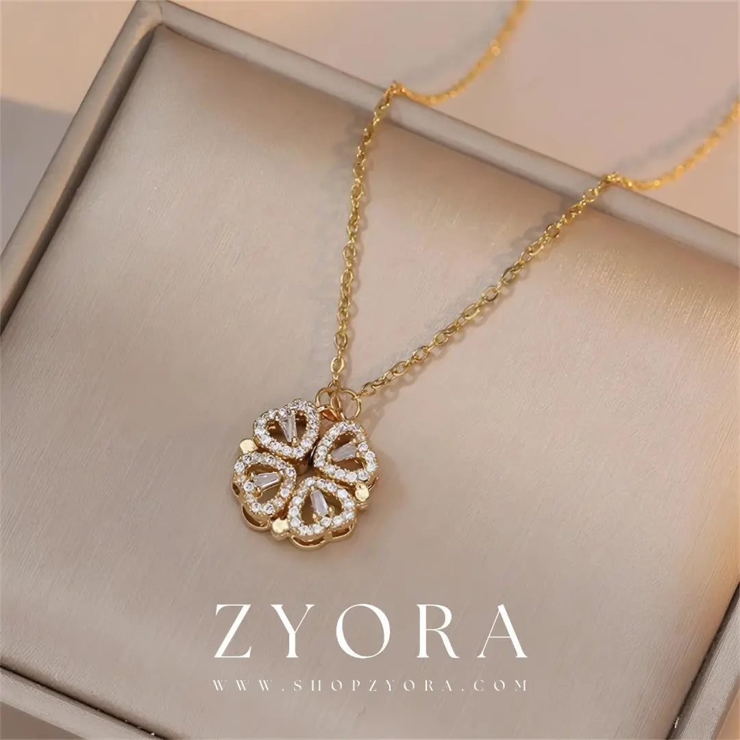 Gold-Plated Flower Pendant Necklace ZYORA