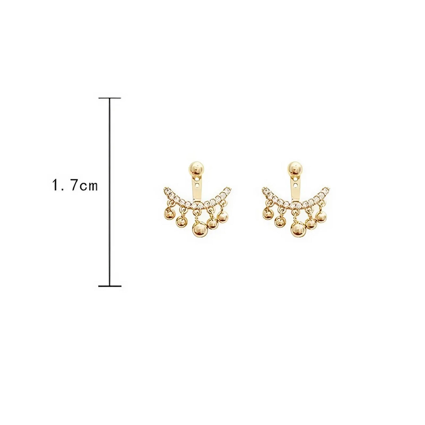 Gold-Plated Geometric Hoop Earrings with Cubic Zirconia ZYORA