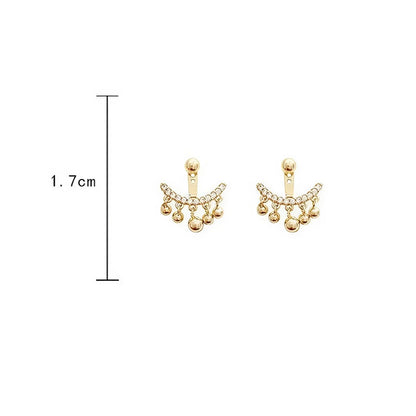 Gold-Plated Geometric Hoop Earrings with Cubic Zirconia ZYORA