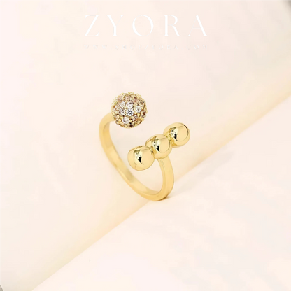 Zircon Open Ball Circle Ring