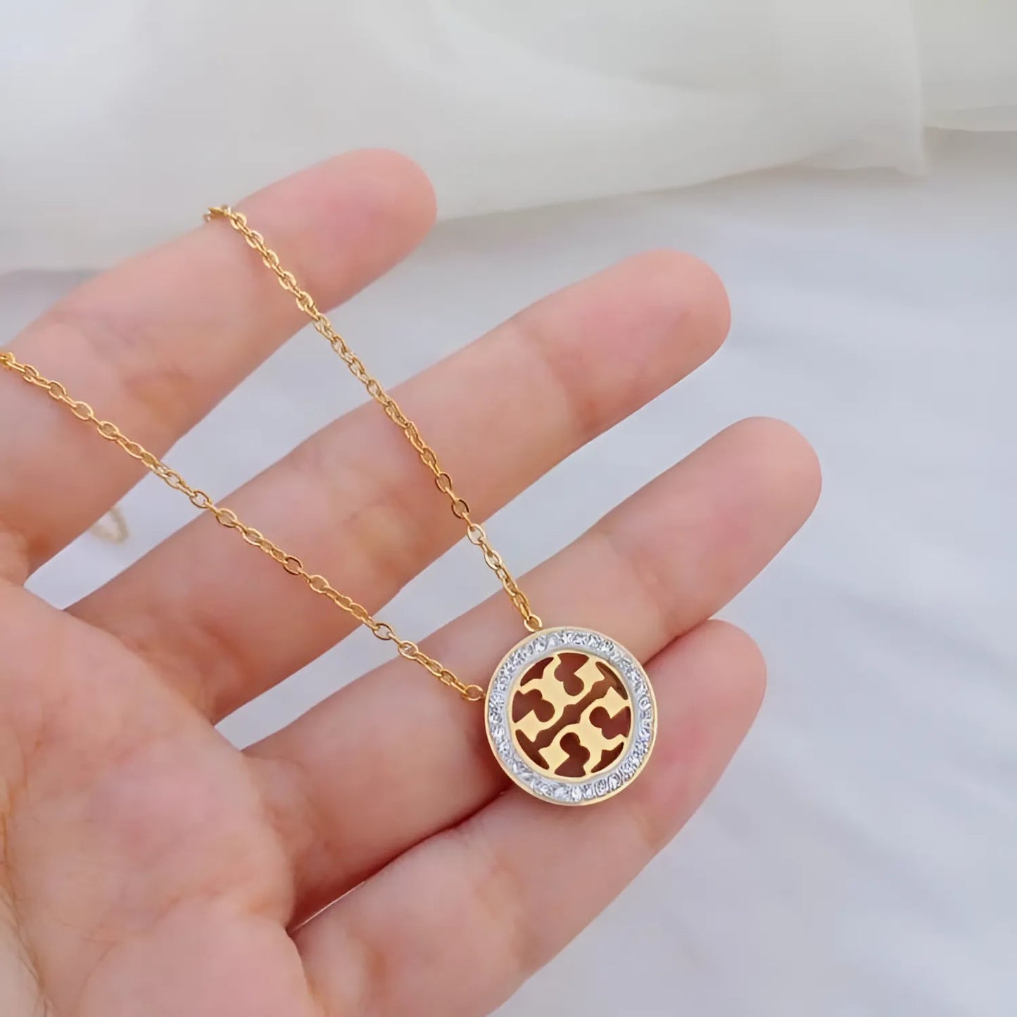 Gold-Plated Pendant & Earrings Set